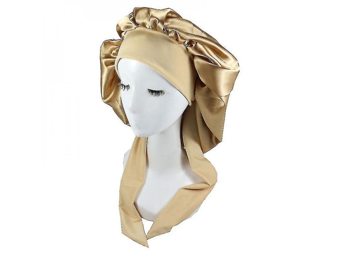 Gorro De Dormir De Seda Satinada Con Correa Ajustable, Protector Capilar De Alta Calidad, Pzj