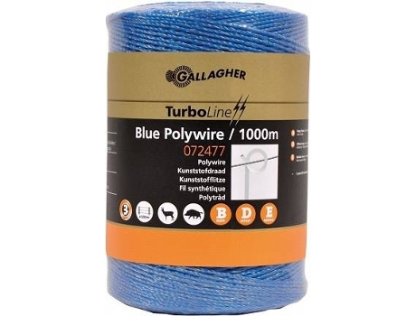 Rollo de Cuerda para Animales de Granja GALLAGHER Superconductora (Azul - 1000m - Nylon)