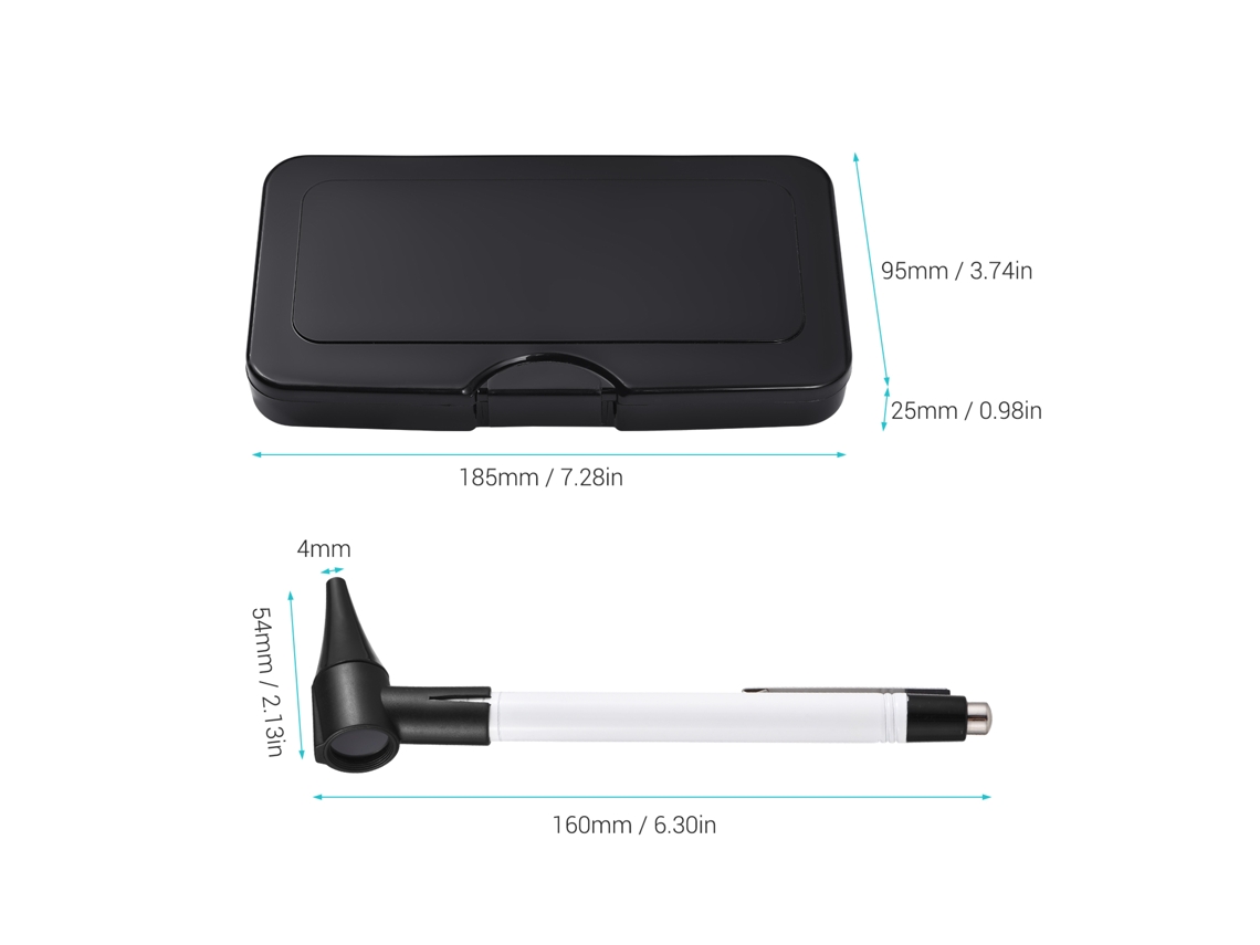 Ofoscoscopio Óptico Con Luz Led, Hisopo Para Oído, Filtro De Luz Azul, Espátula Y Pinza, Portátil, Suministros Para Diagnóstico De Oído, Atención Médica