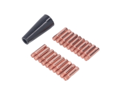 21 Piezas De Puntas De Contacto De Cobre Sin Gas De 0,8 Mm Con Rosca Transparente, Accesorio De Soldadura Para Protección.