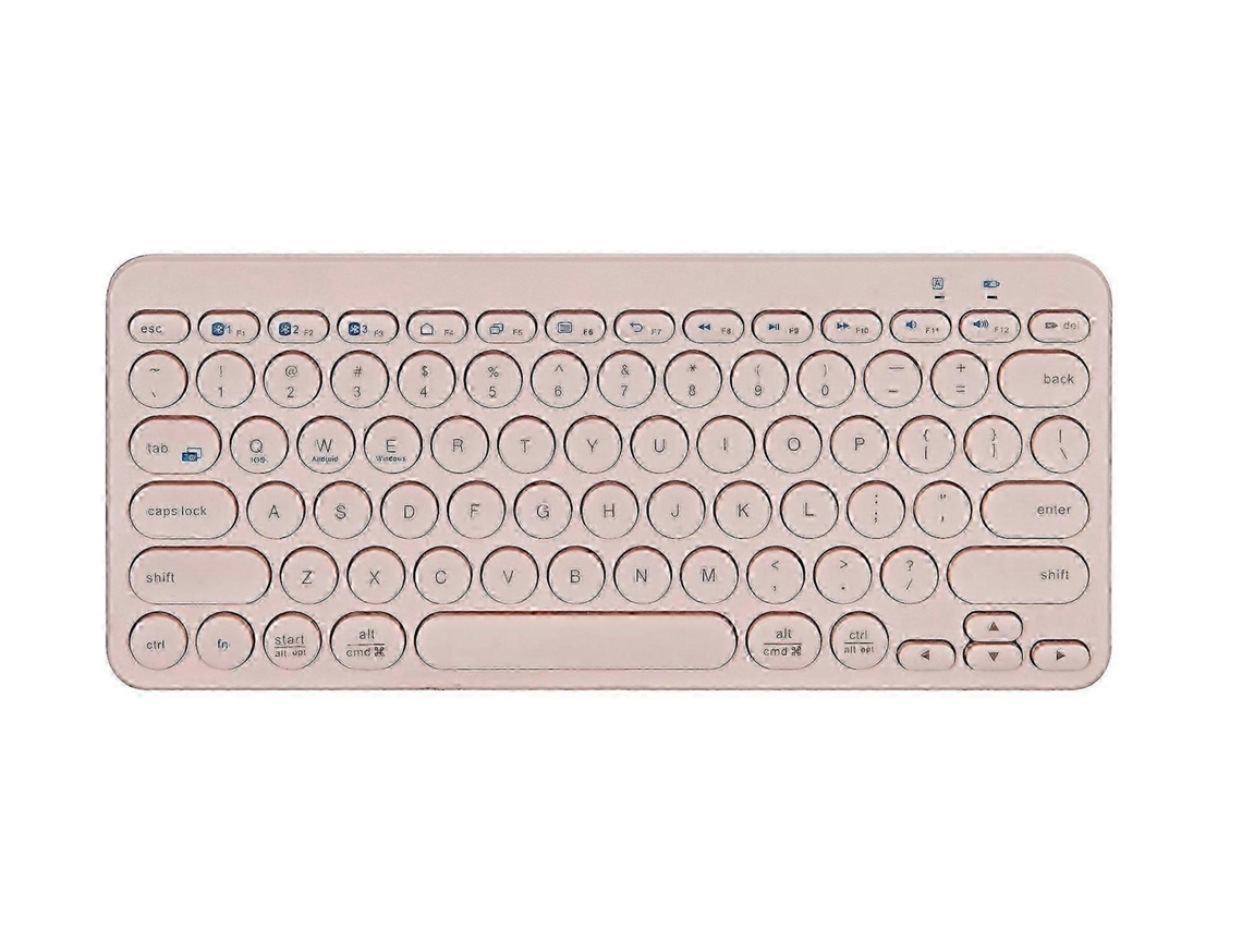 Teclado inalámbrico, bonito teclado inalámbrico combinado, teclado rosa Everley891