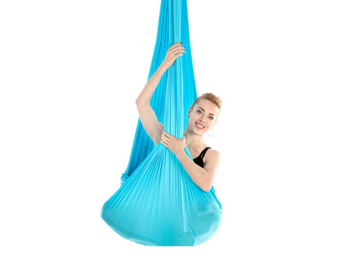 Jinwei-hamaca Elástica Duradera Para Yoga Aéreo 2.8x1m/9.2x3.3ft Columpio Fitness Entrenamiento Azul Cielo