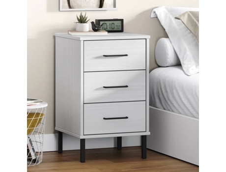 Mesita De Noche VIDAXL Blanco Madera (40x35x64.5 )