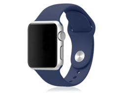 Correa de silicona compatible con Apple Watch de 42/44/45/49 mm. Talla M/L. 23 x 2 x 0,2 cm. Azul claro.