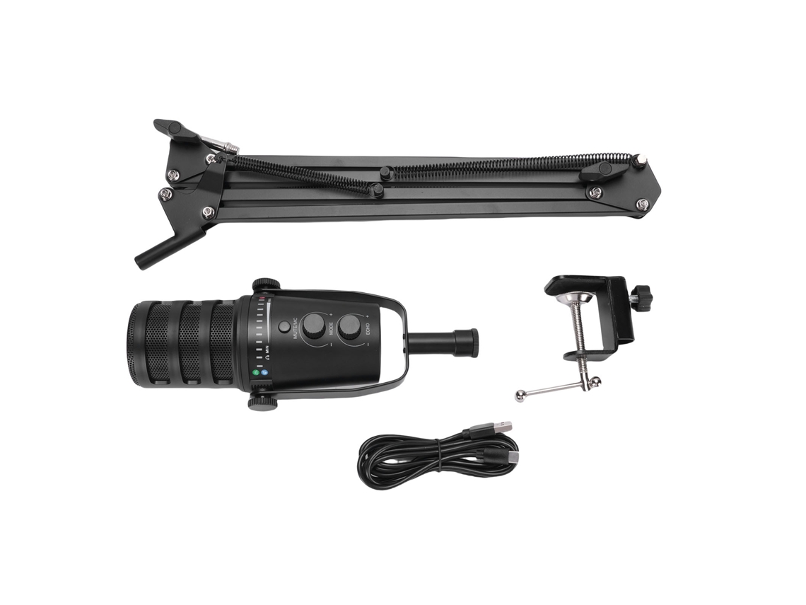 Kit De Micrófono Y Brazo Flexibles Profesional Para Grabación De Podcast Usb Con Control Knob Para Ordenador Pc Teléfono