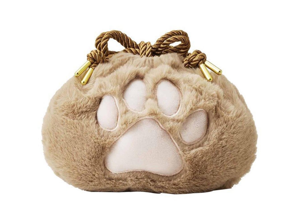 Lindo bolso de almacenamiento con forma de huella de gato para mujer, monedero de viaje con cordón, regalo para festivales