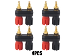 Terminales De Conexión De Amplificador De Potencia De 2 Vías Con Conector Banana (4 Unidades)