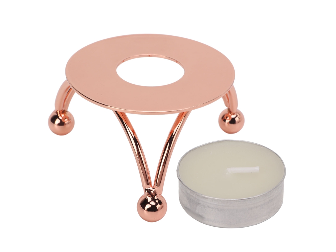 Horno De Fundir Cera Estilo Retro Resistente A Altas Temperaturas Portátil Tripode Para Sellos De Cera Artesanales Oro Rosa