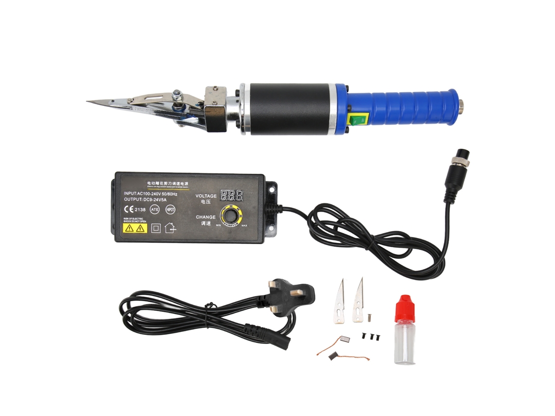 Tijeras eléctricas de 200 W, velocidad ajustable, alta dureza, metal duradero para cortar y coser alfombras, 100 240 V