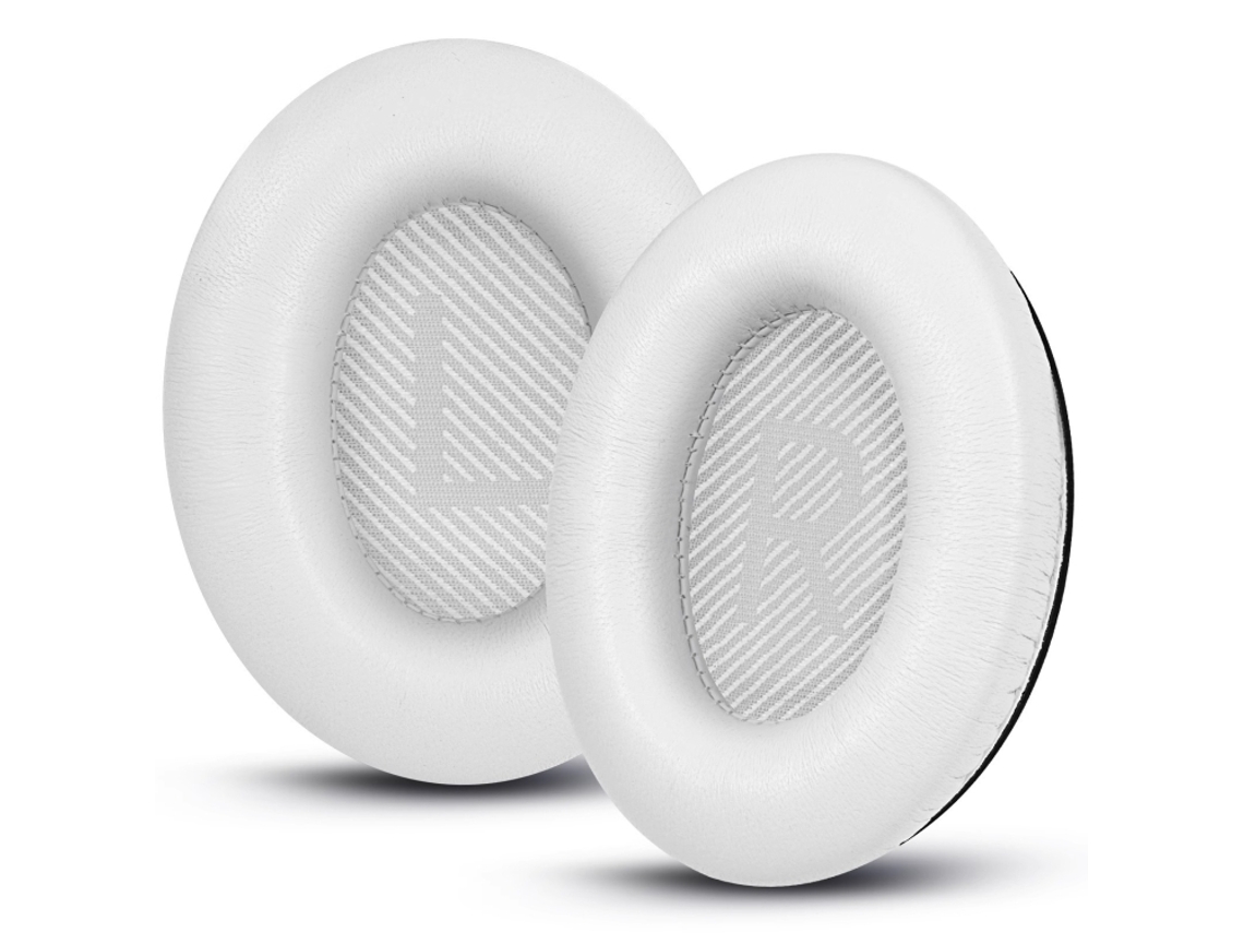 Almohadillas para auriculares Bose QC45, espuma suave, color blanco.