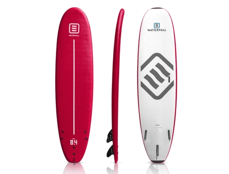 Tabla de Surf WATERFALL Soft Top Rise 8'4 V2 con 3 stringers un leash y 3 quillas