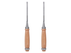 2 brocas planas para carpintería con mango de madera, accesorio duradero para carpintería, Cr V 6 mm