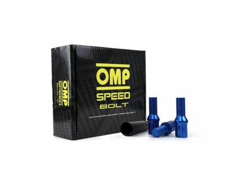 Set Tuercas OMP 27 mm Azul 20 uds M12 x 1,50