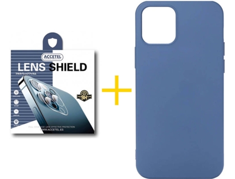Carcasa + 1 Protector de Cámara para iPhone 11 Pro Max ACCETEL Azul
