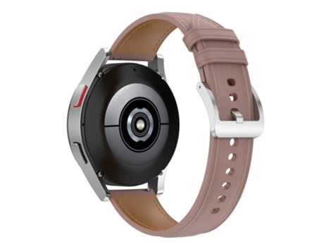 Correa de piel auténtica 22mm para Huawei Watch GT2/Samsung Galaxy Watch Active - rosa oscuro