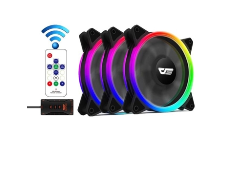 Cooler SLOWMOOSE Dr12 Pro Argb Aura Sync con Mando (3 Unidades)