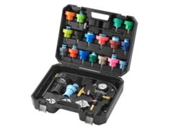 Kit Probador De Presión De Radiador 28 Piezas Con 17 Adaptadores Metálicos Y Bomba De Aluminio Para Sistemas De Refrigeración Tekmaquinas