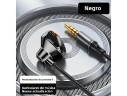 Auriculares Inalámbricos Estéreo Hifi Tipo C De 3,5 Mm Con Micrófono Hd (negros)
