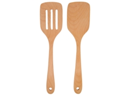 2 Espátulas De Madera Ligeras Y Resistentes Al Calor, Utensilios De Cocina Para Uso Doméstico.