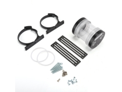 Depósito De Agua Cilíndrico Refrigerado Por Agua Para Computadora De Aluminio Pmma Negro