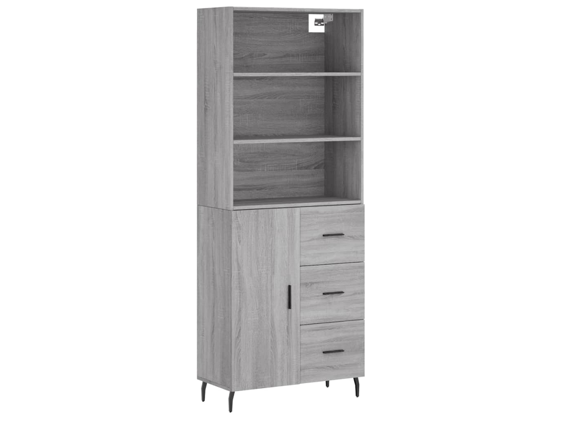 Mueble alto derivado de madera gris Sonoma MAISON EXCLUSIVE (69,5 x 34 x 180 cm)