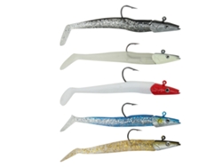 Anub kit de Isca de Pesca Soft Simulation Heads Hook com 5 Cores 12.5cm Acessório de Pesca