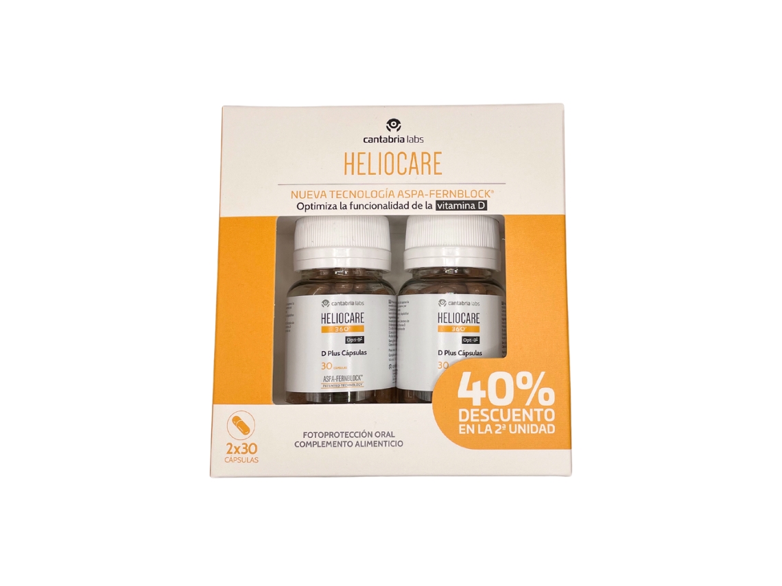 Pack D Plus Fotoprotección Oral 2x30 Cápsulas Heliocare
