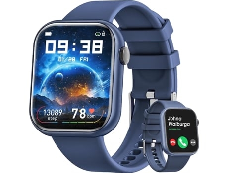 AUJEZON G20 Smartwatch 1 85 Funciones de Llamada Fitness Tracker Múltiples Modos Deportivos Ip68 Android Iphone Azul