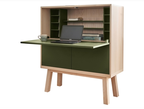 Grande Escritorio MON PETIT MEUBLE FRANÇAIS de Madera Con Almacenamiento 120 cm de Ancho