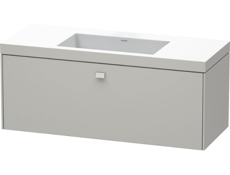 Lavamanos DURAVIT Brioso c-bonded con base mural 120,0x48,0 cm 1 cajón sin rebosadero con banco para grifos sin agujero para grifos