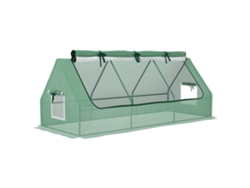 Mini Invernadero De Aluminio Con Ventana De Malla De Pe Con Protección Uv, 240x90x90cm.