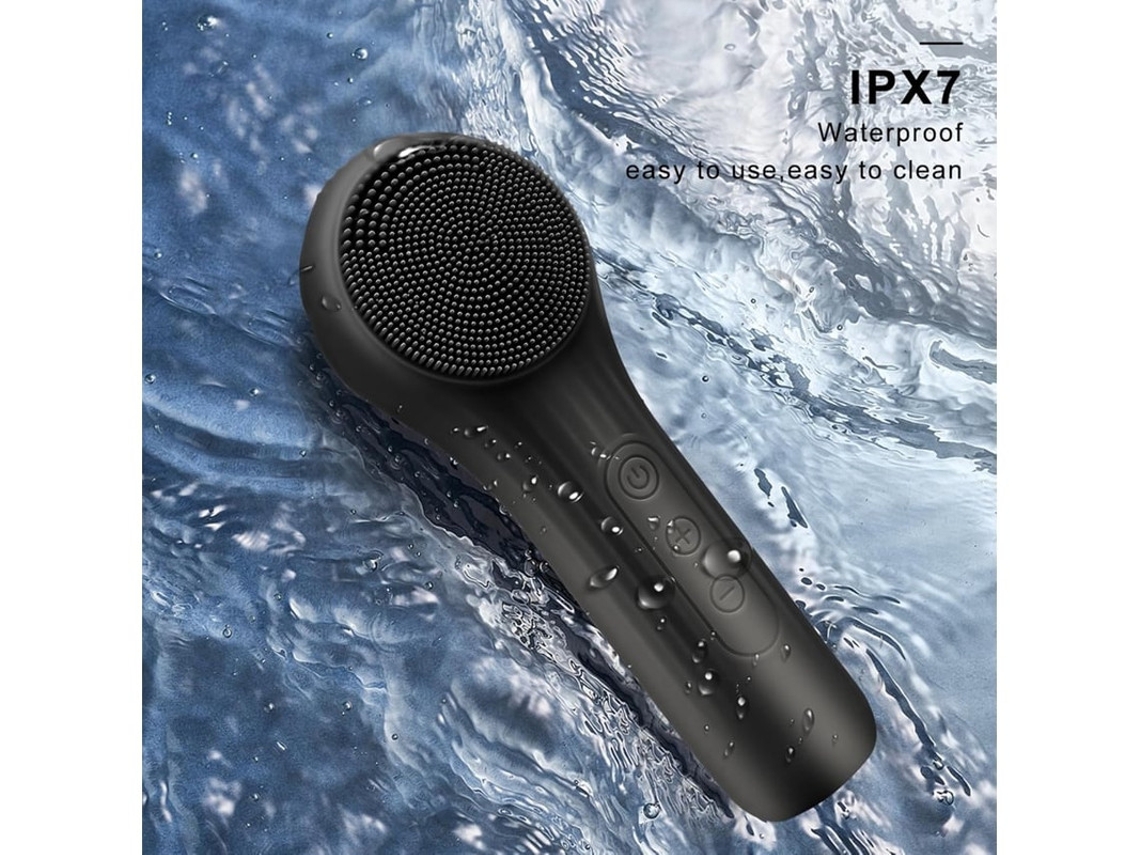 Exfoliante facial de silicona unisex, cepillo de lavado facial de silicona, limpiador facial recargable, resistente al agua IPX7 para limpieza.