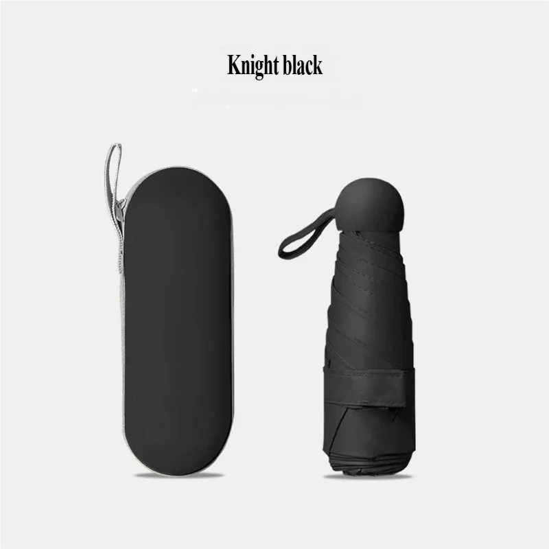 (preto 6k) Mini Guarda-chuva De Peça Única Com Proteção Uv E Revestimento Protetor Contra Raios Uv.