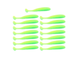 15 Señuelos Artificiales De Silicona Bicolor Con Cola En T Para Pesca En Agua Dulce Y Salada.