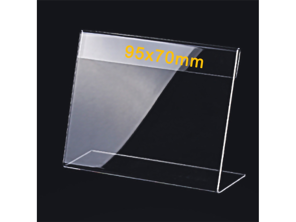 Tarjetero Acrílico Premium En Forma De L, Resistente A Los Arañazos, Para Oficinas, Hoteles Y Salas De Reuniones, 95 X 70 Mm.