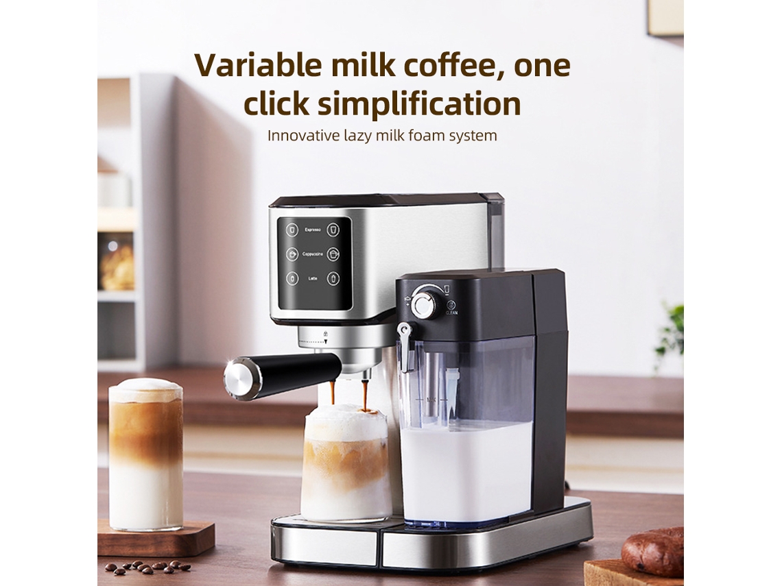 Cafetera eléctrica con espumador de leche automático