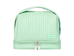 Bolsa de cosméticos de dos capas, cuero PU impermeable para mujeres y niñas NEVEANCE