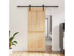 Puerta corredera con herrajes 85x210 cm madera maciza de pino LOVELY HOME