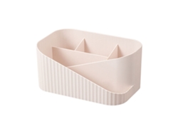 Organizador De Maquillaje Con Múltiples Compartimentos, Caja De Almacenamiento De Cosméticos De Plástico Para Tocador.
