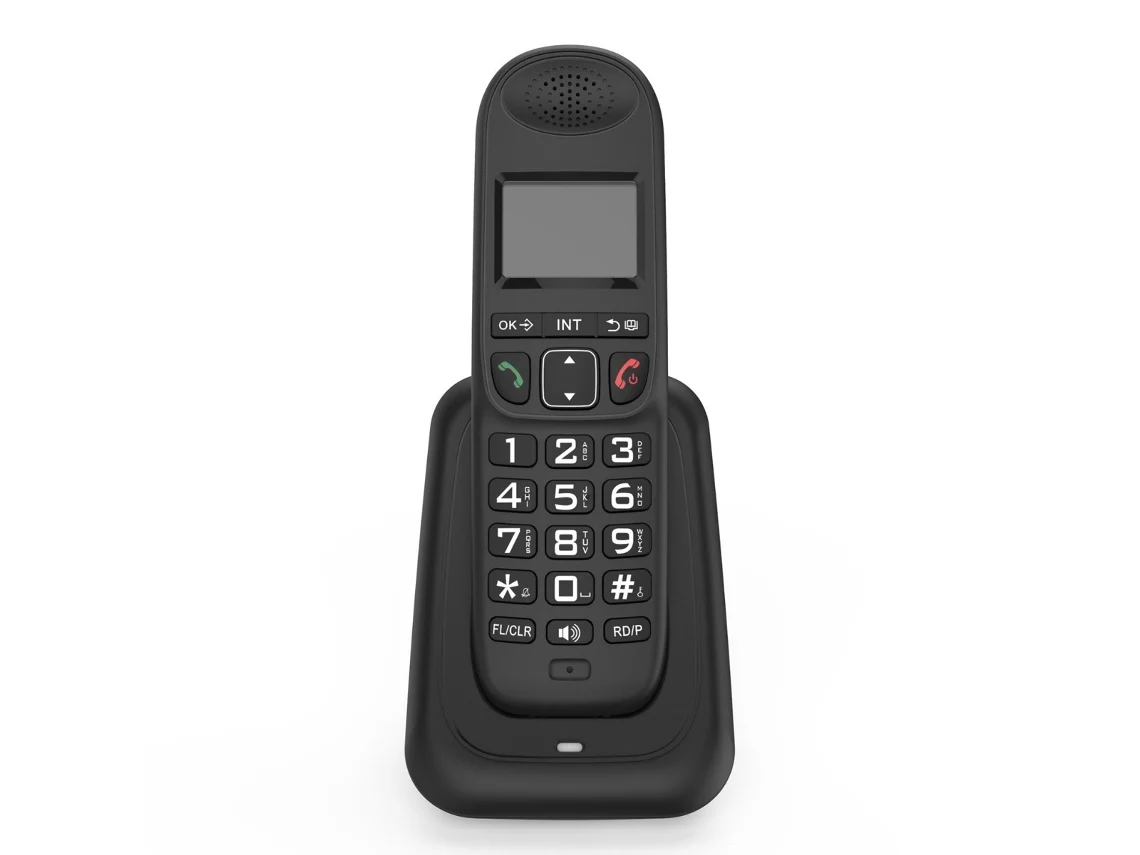 Teléfono inalámbrico con identificador de llamadas y altavoz, teléfono digital con pantalla LCD retroiluminada para el hogar y la oficina