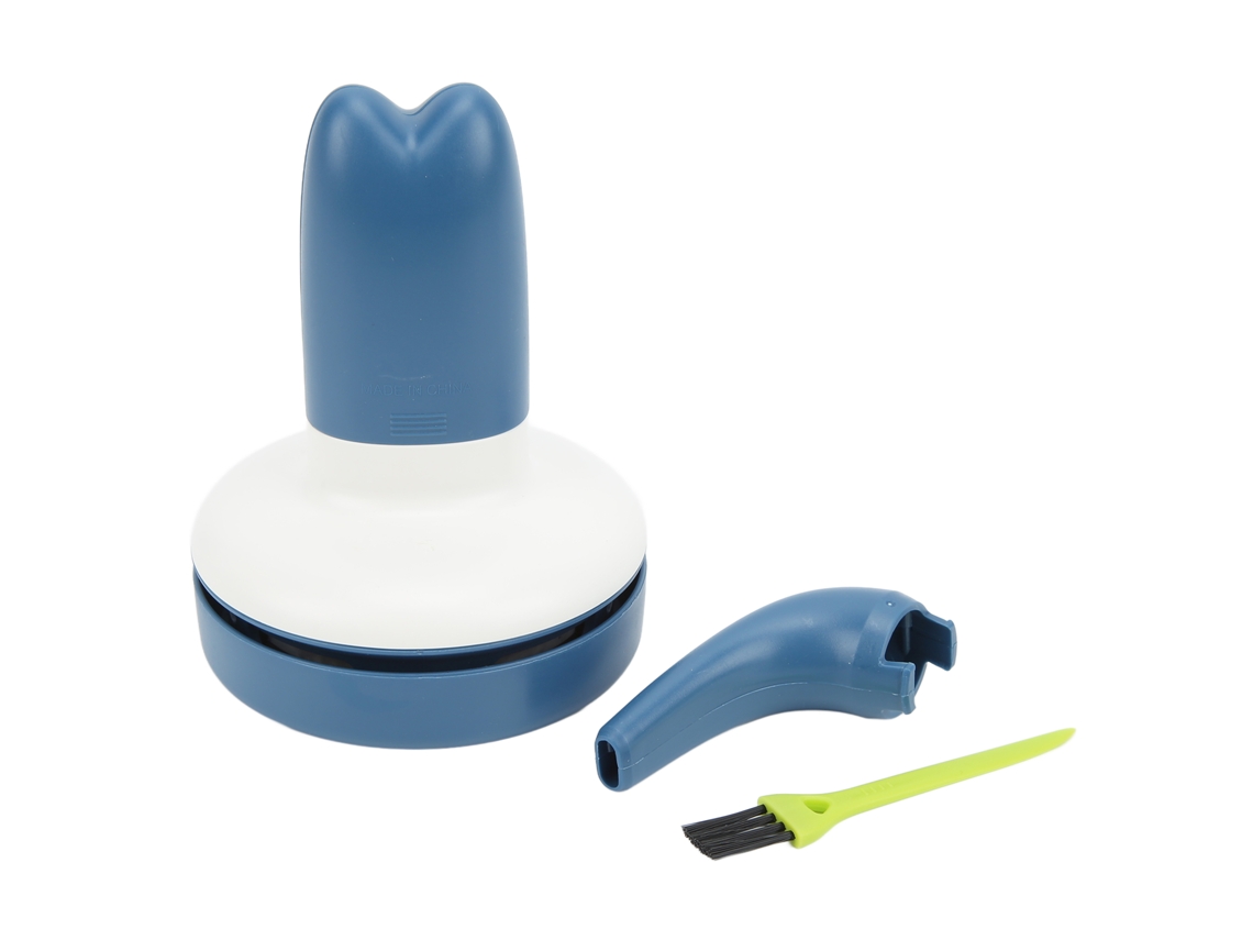 Aspiradora De Escritorio Mini Manejable Portátil Para Oficina Mesa Limpiador De Polvo Borracha Recogedor De Confeti Azul