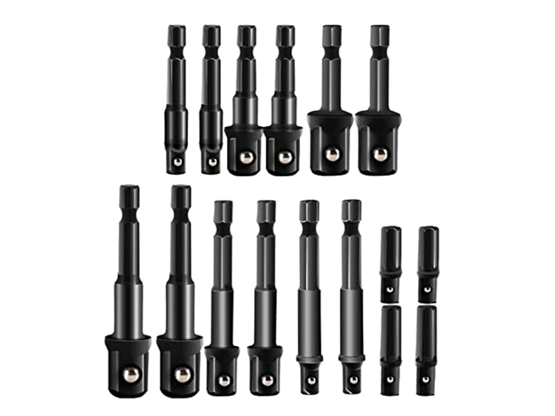 Kit De Brocas De Impacto Con 16 Piezas, Extensiones Y Adaptadores, Y Llave Hexagonal Portátil Para Taladro.