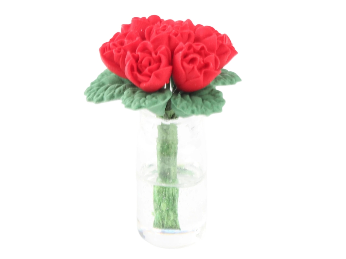 Modelo De Bonsái En Miniatura A Escala 1:12 Para Decoración De Jardín De Casa De Muñecas - Rojo