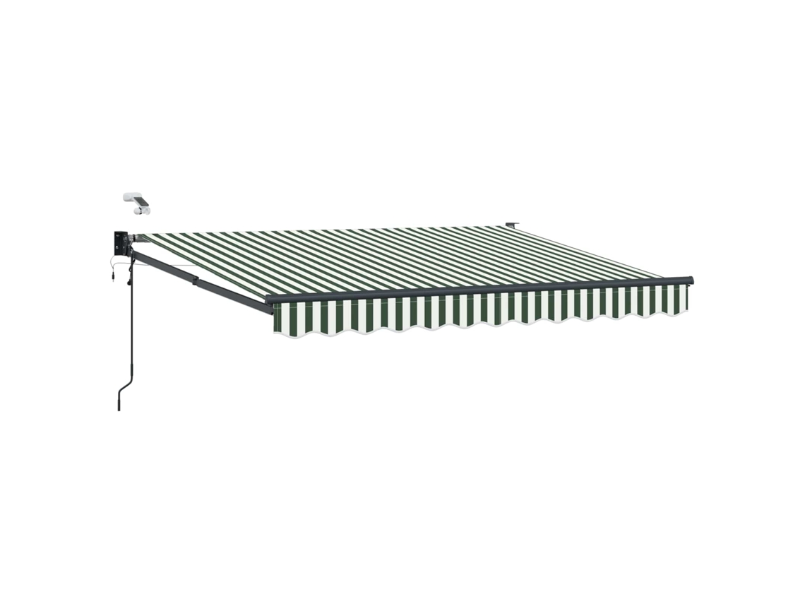 Vidaxl Toldo Retráctil Eléctrico Verde Y 3 X 2 M