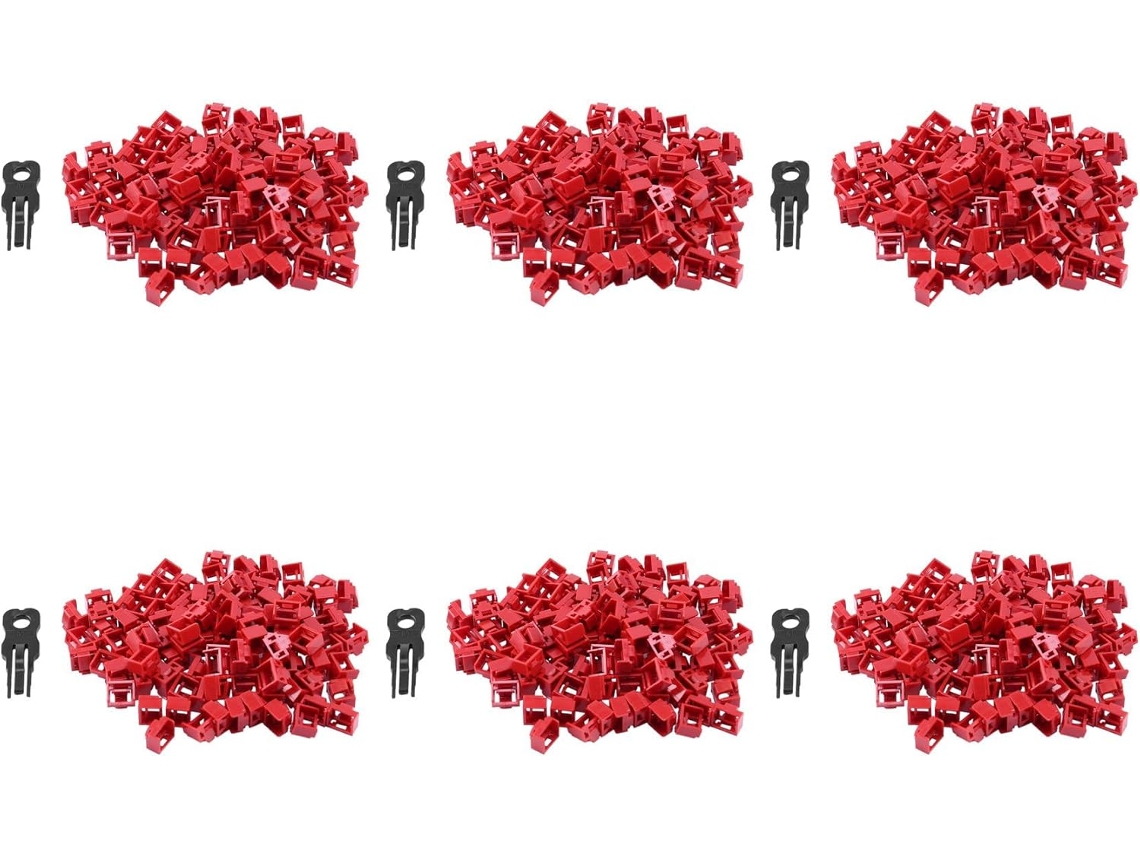 Hub Ethernet LAN RJ45 rojo con 600 piezas, a prueba de polvo, SFUSHOS
