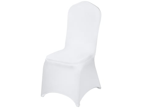 VEVOR Fundas para Sillas Blancas 50 PCS 94% Poliéster y 6% Spandex