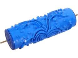 Juego De 2 Herramientas Decorativas Para Pintar Con Goma Con Estampado Floral Para Paredes Azules.