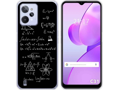 Carcasa para Realme C31 TUMUNDOSMARTPHONE Dibujos Formulas Multicolor