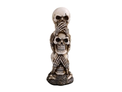 2026-calavera Linjou Para Decoración De Halloween, 7.5 Pulgadas, Resina Sintética, Duradera Y Portátil