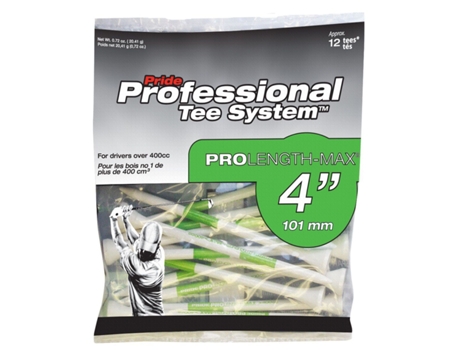 Juego de 12 tees prolenght max refill PRIDE GOLF TEE